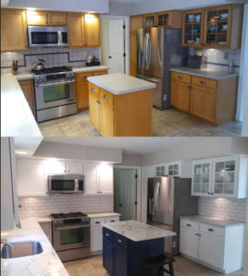 recoloring kitchen cabinets
