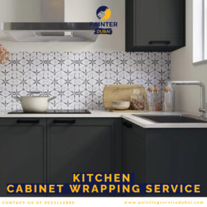 Kitchen cabinet wrapping service